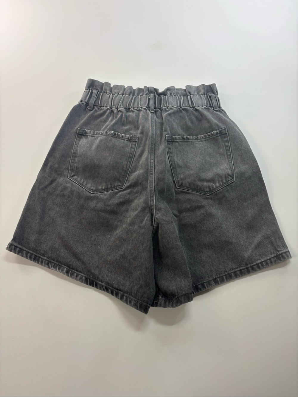 Vervet Paper Bag Shorts Womens Size Large Elastic High Rise Gray Jean Shorts - Picture 5 of 7